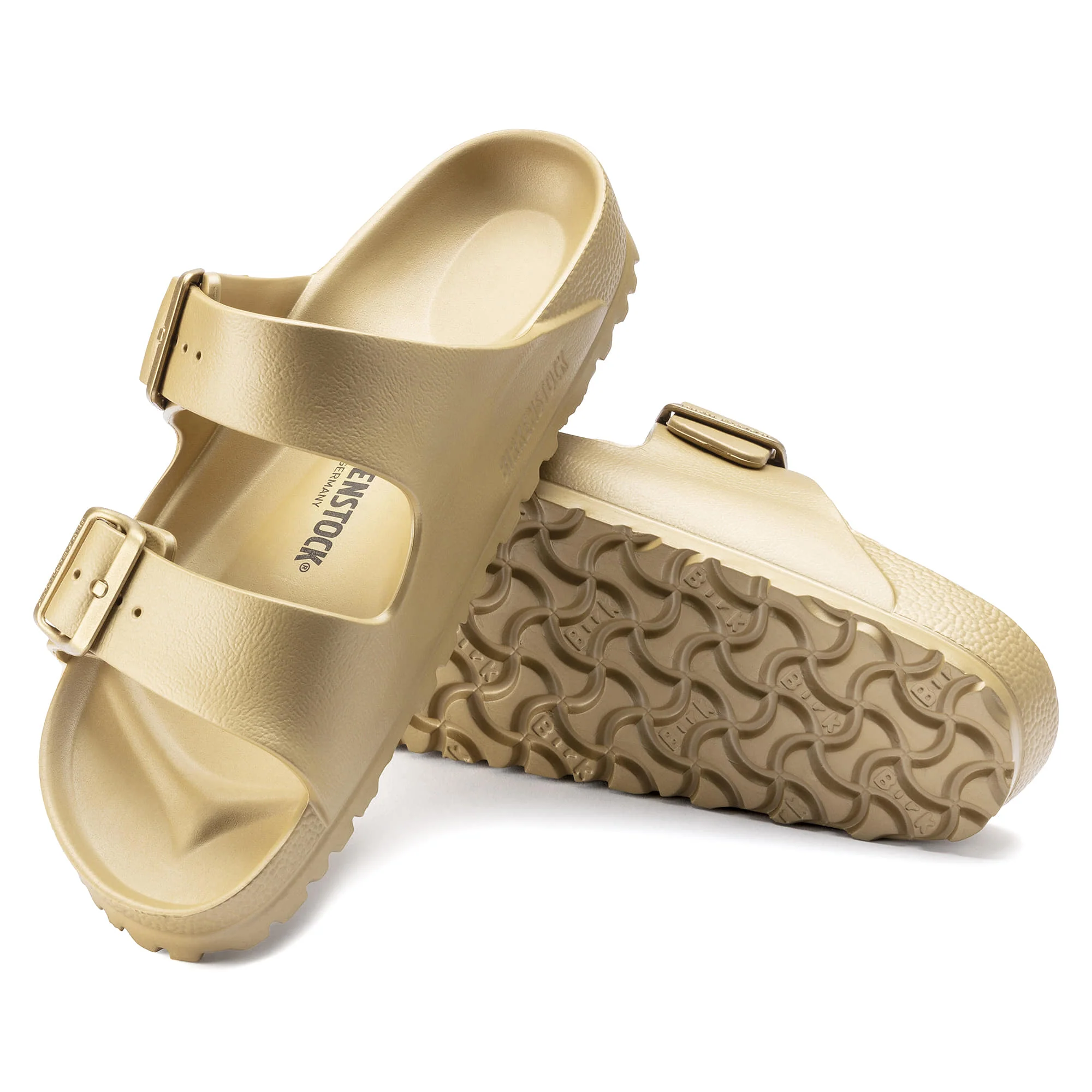 birkenstock arizona essentials glamour gold regular width eva beach sandals birkenstock arizona essentials glamour gold regular width eva beach sandals